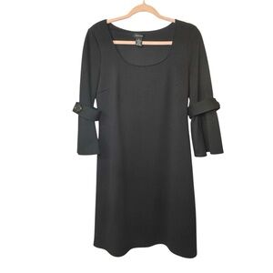 SPENSE Black Dress with Flowy Button Detail Arms Size 8